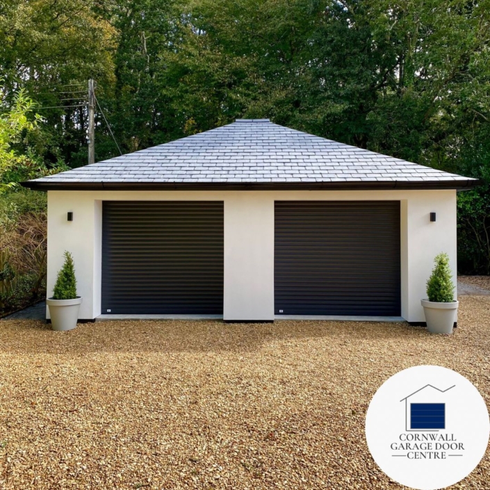 Image of an SWS SeceuroGlide Roller Garage Door: A sleek and modern garage door featuring a durable roller mechanism for smooth operation. Its contemporary design enhances the aesthetic appeal of any home while providing security and convenience.